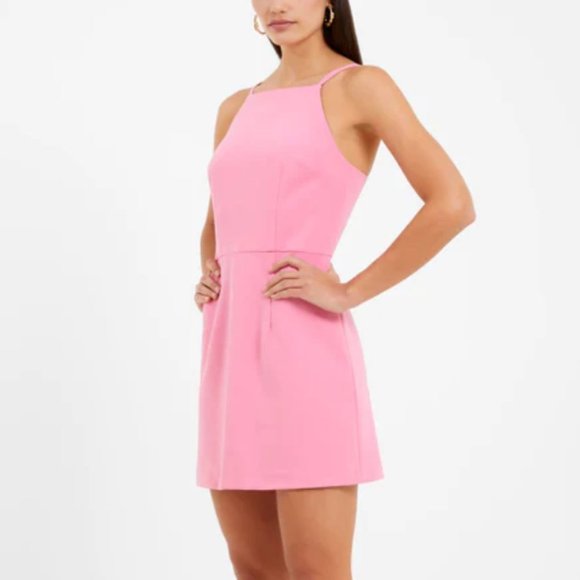French Connection Dresses & Skirts - 🏷️NWT French Connection Whisper Square Neck Strappy Dress In Pink - Size 0 (XS)